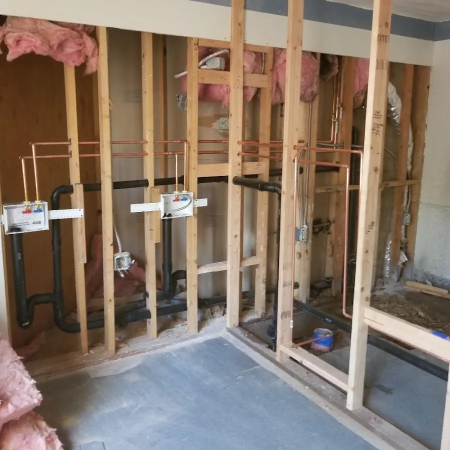 Copper pipe rough-in and plumbing installation in Maquoketa
